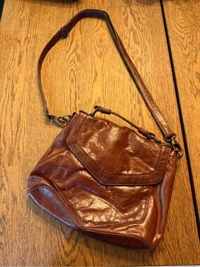 Latico Classic Brown Leather Crossbody Bag